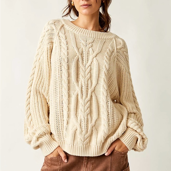 Free People Frankie Cable Sweater - Picture 9 of 10